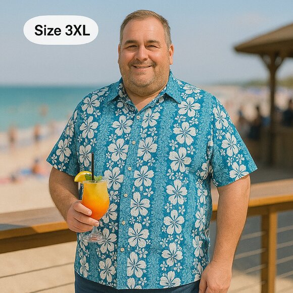 The Original Hawaiian Floral Button Down Vintage Shirt in Men's 3XL, #F1215 - Picture 1 of 5